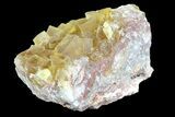 Lustrous Yellow Cubic Fluorite Crystal Cluster - Morocco #84307-1